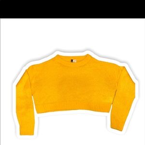 Size small yellow long sleeve crop top
